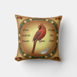 Cojín Decorativo Cuando Aparecen Cardenales, Los Ángeles Están Cerc