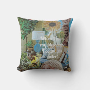 Cojín Decorativo ¡Cuando cuento mis bendiciones te cuento dos veces