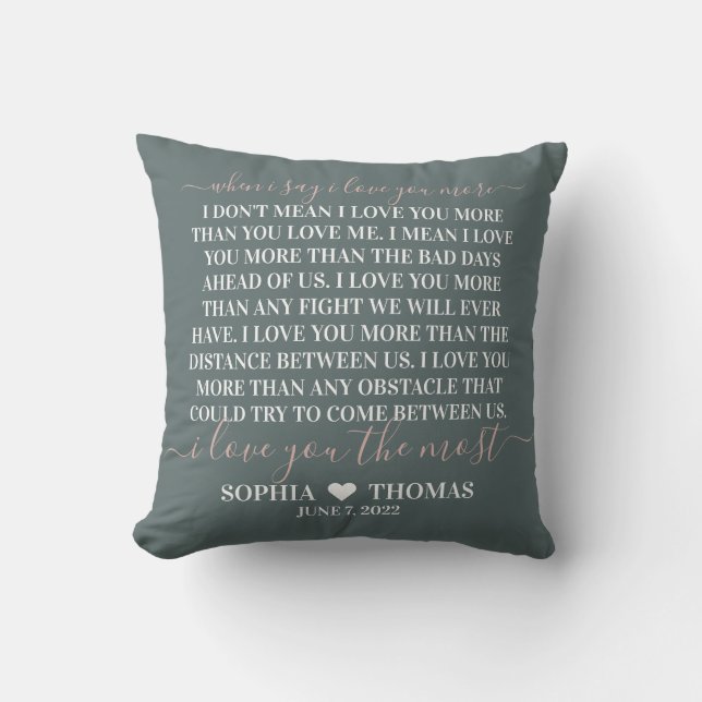 Cojín Decorativo Cuando digo que te quiero más boda aniversario gif (Anverso)