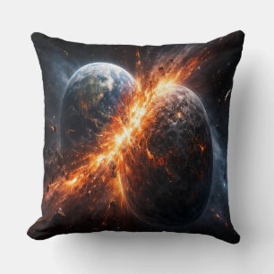 Cojín Decorativo Cuando Dos Planetas Colisionan