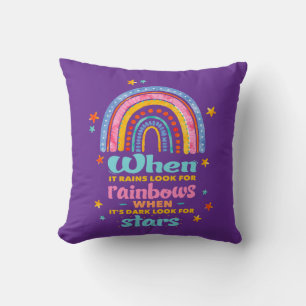 Cojín Decorativo Cuando llueve, busca arcos de lluvia