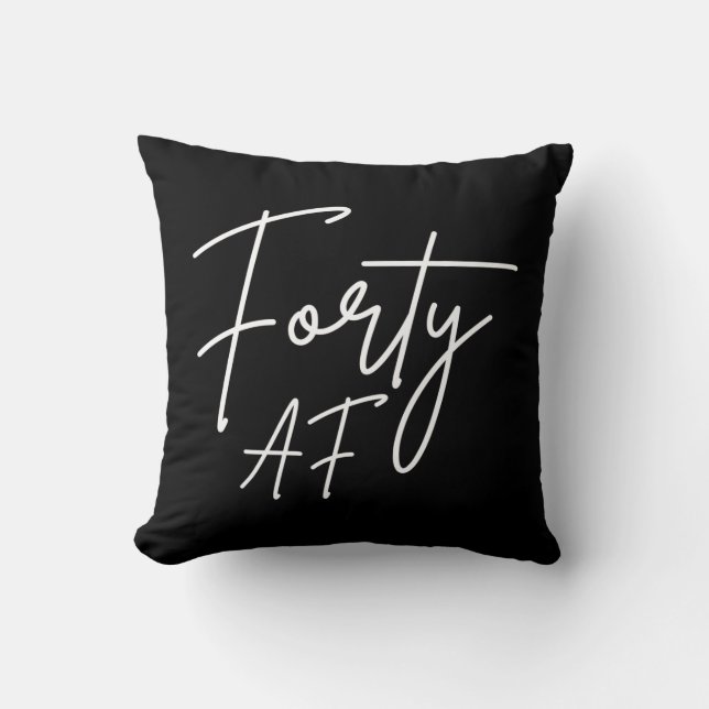 Cojín Decorativo Cuarenta AF I - Regalo de cumpleaños (Anverso)