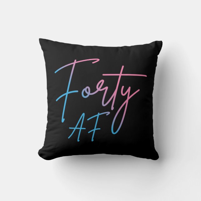 Cojín Decorativo Cuarenta AF II - Regalo de Cumpleaños (Anverso)