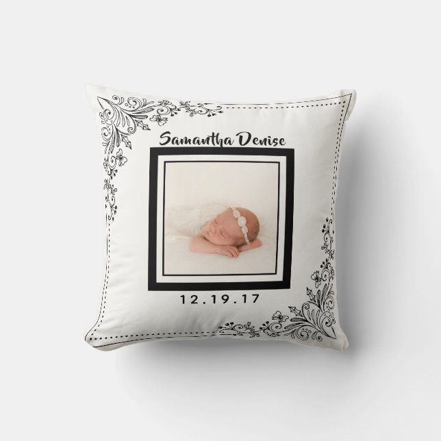 Cojín Decorativo Cuarto de niños botánico de la foto de la (Anverso)