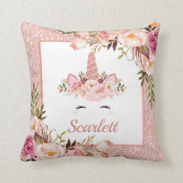 Cojín Decorativo Cuarto de niños color de rosa bonito de los rosas