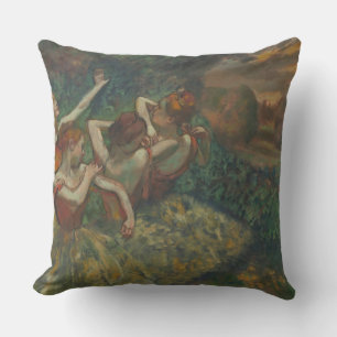 Cojín Decorativo Cuatro bailarinas, pintura impresionista, Edgar De