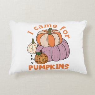 Cojín Decorativo Cuatro Calabazas Divertidas de Otoño