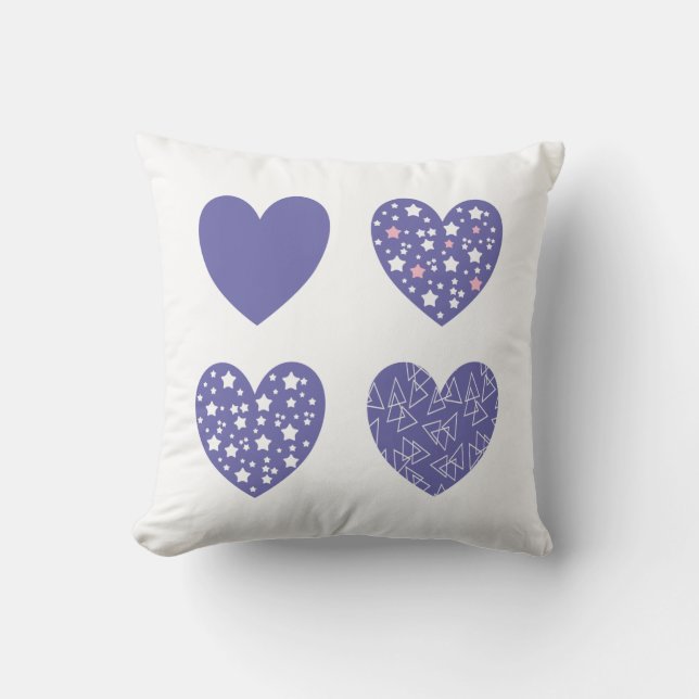 Cojín Decorativo Cuatro corazones (Anverso)