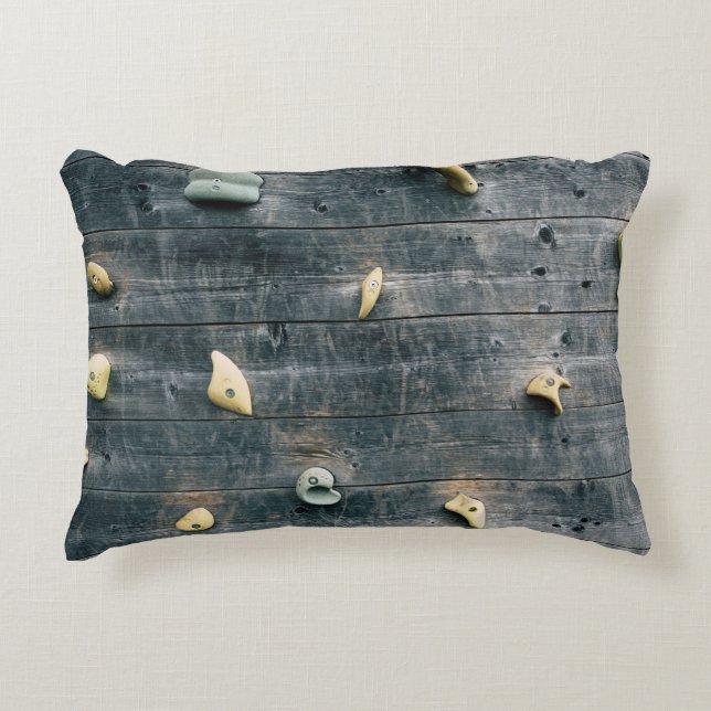 Cojín Decorativo Cuatro decoraciones de madera marrón en la pared (Anverso)