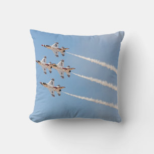Cojín Decorativo Cuatro F-16 Thunderbirds vuelan en formación cerra
