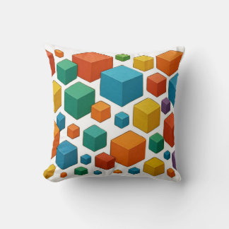 Cojín Decorativo Cubes galore on white Throw Cushion