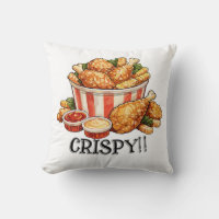 Cubeta de Pollo Frito Crujiente Arte Acuarela