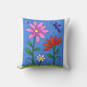 COJÍN DECORATIVO CUBIERTA DE PILOTO CON DISEÑO DE FLORES COLORIDO