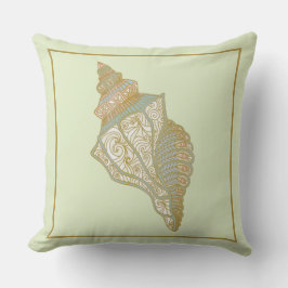 Cojín Decorativo Cubierta marina - conchas de playa oceánicas
