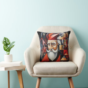 Cojín Decorativo Cubismo de Papá Noel