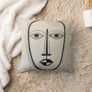 Cojín decorativo Cubist Face Art - Diseño Resumen