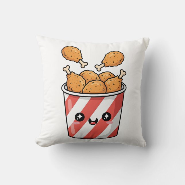 Cojín Decorativo Cubo de Pollo Frito (Anverso)