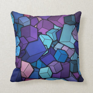 Cojín Decorativo Cubos Morados