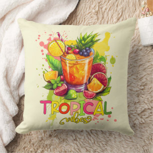 Cojín Decorativo Cubos tropicales - Frutas acuáticas de los tubos d
