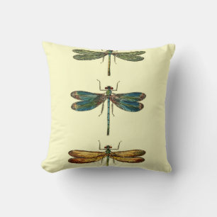 Cojín Decorativo Cuchillas del trío de la libélula