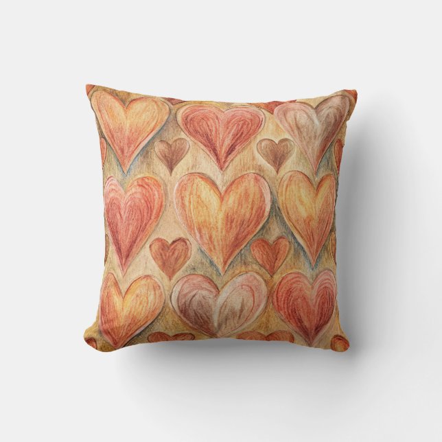 Cojín Decorativo Cuchillo de patrón cardíaco (Anverso)