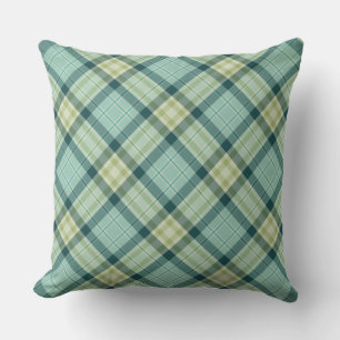 Cojín Decorativo Cuchillos de acento azul y verde pastel Aqua