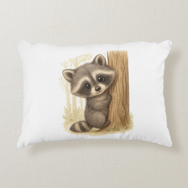 Cojín Decorativo Cuddle Buddy Raccoon (Anverso)