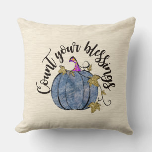 Cojín Decorativo Cuenta tu bendición Cream Fall Pillow