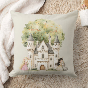 Cojín Decorativo Cuento de Hadas Princesa Caprichosa Acuarela