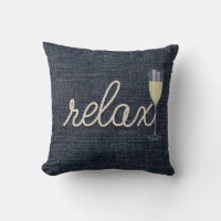 cuerda "relajar" texto en denim azul