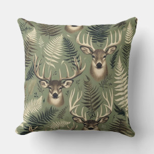 Cojín Decorativo Cuerno de venado y helechos
