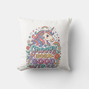 Cojín Decorativo Cuerno Groovy Unicornio Buenos Aires Encantador Ar