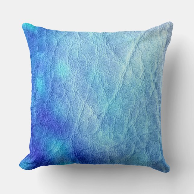 Cojín Decorativo Cuero azul (Anverso)