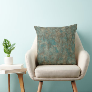 Cojín Decorativo Cuero azul turquesa