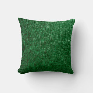 Cojín Decorativo Cuero con patrón abstracto de color verde. Abst