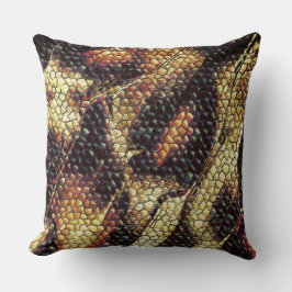 Cojín Decorativo ¿Cuero de reptil con manchas amarillentas y marron