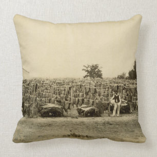 Cojín Decorativo Cuero de sequía, la Argentina (impresión del