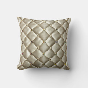 Cojín Decorativo Cuero dorado: Textura de fondo lujosa
