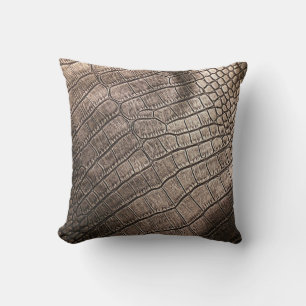 Cojín Decorativo Cuero elegante de primer plano: patrón texturado