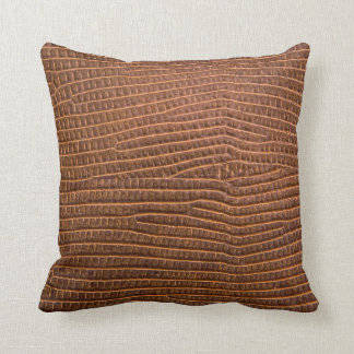 Cojín Decorativo Cuero marrón como textura de fondo, cuero, piel,