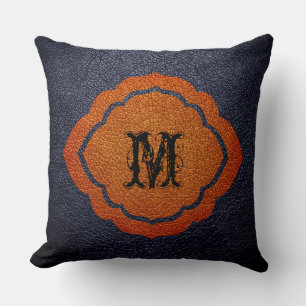 Cojín Decorativo Cuero marrón negro