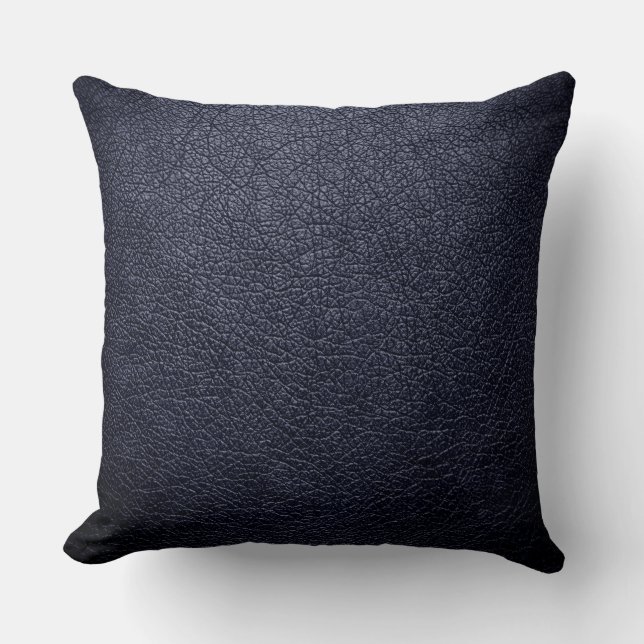 Cojín Decorativo Cuero negro (Anverso)