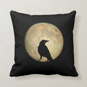 Cojín Decorativo Cuervo de la Luna Llena