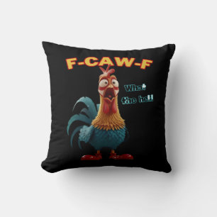 Cojín Decorativo Cuervo Divertido F-Caw-F Humor Gótico