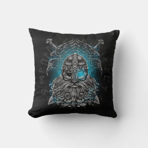 Cojín Decorativo Cuervos de Odín Mitología vikinga Valhalla espera