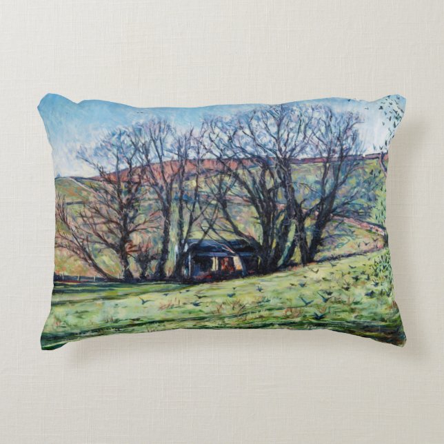 Cojín Decorativo Cuervos que suben 2009 (Anverso)