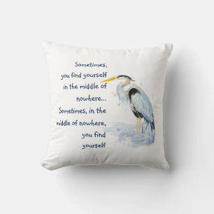 Cojín Decorativo Cuestión Inspiradora de la Gran Garza Azul