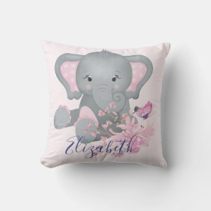 Cojín Decorativo Cuidada acuarela Elefante bebé
