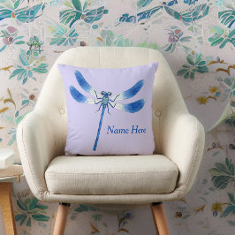 Cojín Decorativo Cuidada como una libra azul torpe sobre violeta mo