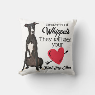 Cojín Decorativo Cuidado con los Whippets... Mejor Mamá de Perro